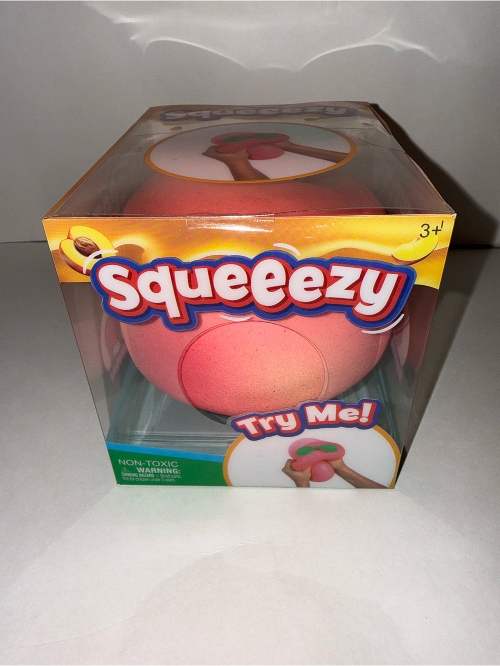 Sunny Days Entertainment Squeezy Pink Peach Tactile Squeeze Toy NEW!